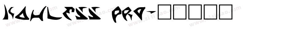 Kahless Pro字体转换